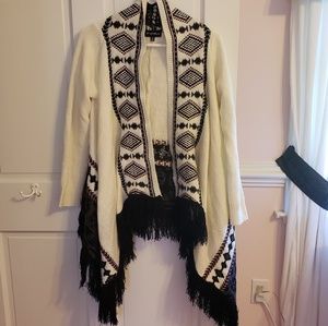 Short and long cardigan